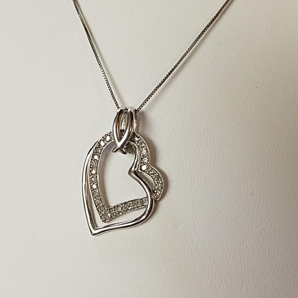 SAI Sterling Silver Diamond Necklace